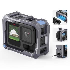 Gpl-s6-fms-15-tgp-us Telesin Upgraded Aluminum Alloy Cage Frame Housing For Go Pro 13 12 11 10 9 B