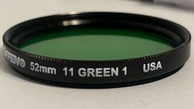 Tiffen 049383027105 52mm 11 Green Lens Filter For Black And White Film
