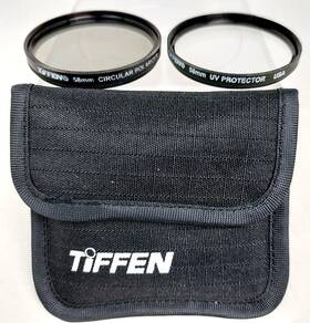 Tiffen 049383050455 2 Usa 58mm Uv Circular Polarizer Protector And Case