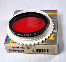 143501 Tiffen 49mm Red 1 25 Color Conversion Glass Lens Filter 49 Mm E49 R25 R-25 Usa
