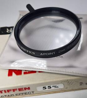 55star4 Tiffen 55mm Star 4 Star-4 4pt Effect Glass Lens Filter 55 Mm Genuine E-55
