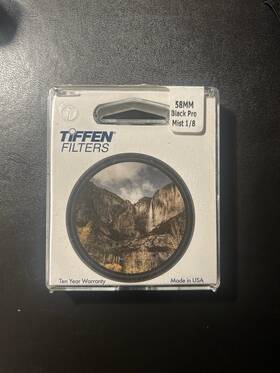 60422 Tiffen 58mm Black Pro Mist Circular Camera Filter Threaded Clear