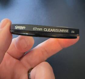 67sun Tiffen 67mm Graduated Sunrise Filter - Half Clear Color Lens With Case