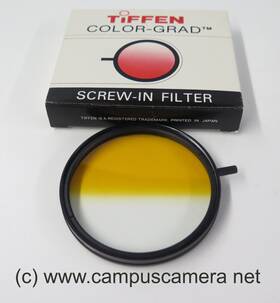 77sun Tiffen 77mm Graduated Sunrise Yellow Filter Half-color Half-clear New