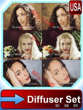 82-d123 U&s Or Asian 82mm Diffuser # 1 - 2 3 Soft Focus Filter Set 3ps Kit D-1 D-2 D-3 Portrait 82