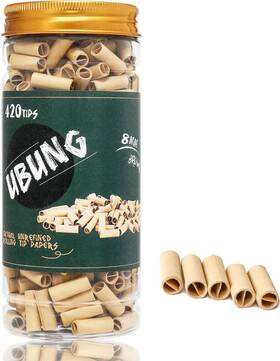 Ubung-8mm-220523 Ubung 420 Tips 8mm Pre Rolled Filter Made With