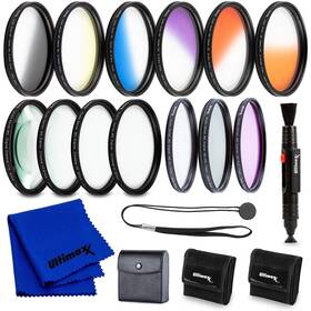 Ultimaxx 664697902506 46mm Complete Lens Filter Accessory Kit 6 Gradual Color Filters Uv Cpl Fld