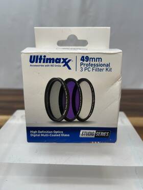 Ultxfk49 Ultimaxx 49mm 3-piece Multi-coated Hd Uv / Cpl Fld Filter Set By New
