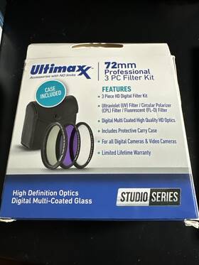 Ultxfk72 Ultimaxx 3 Piece Multi Coated Hd Filter Kit 72mm Uv Cpl Fld