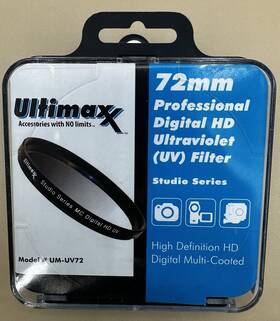 Ultxuv72 Ultimaxx 72mm Professional Digital Hd Ultraviolet Uv Filter Studio Series