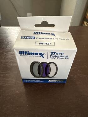 Um-fk37 Ultimaxx 37mm 3 Piece Multi Coated Hd Filter Kit Uv Cpl Fld For Dslr Camera