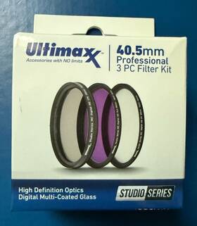 Um-fk55 Ultimaxx 3 Piece Hd Filter Kit Uv Cpl Fld For Canon Nikon Sony New