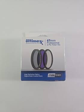 Um-fk67 Ultimaxx 3pcs 67mm Cpl Uv Fld Case Kit For Canon Nikon Sony Camera By - New
