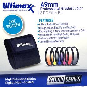 Um-fk6gc49 Ultimaxx 49mm Gradual Color Filter Kit 6-piece Set Orange Blue Grey Purple