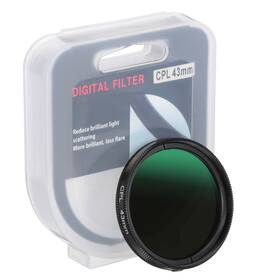 Uxcell 679134328122 43mm Circular Polarizer Filter Camera Lens With Len Cap Black