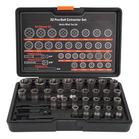 Uewtenr32-bl Uyecove Bolt Extractor Set 32pcs Stripped Remover Lug Nut Nu