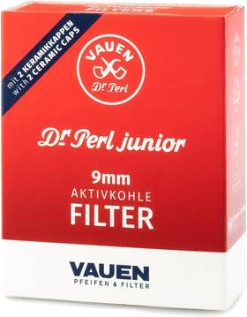 Vauen 014856000011 40 Filters X 9mm Charcoal Pipe Filter Dr. Perl Junior