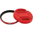 Viv-fksc-49-rd  Vivitar Uv Filter And Snap On Cap Red 681066890554