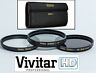 Viv-flk-52 Vivitar New Coated Filter Kit Uv Polarized Fluorescent