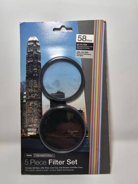 031flk Vivitar New Fk258 58mm 5-piece Camera Lens Filter Set