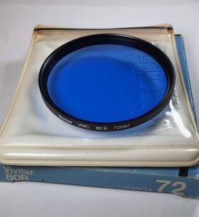 7280b-vmc Vivitar 72mm 80b Vmc Multi Coated Blue Glass Lens Color Conversion Filter 80-b Usa Made