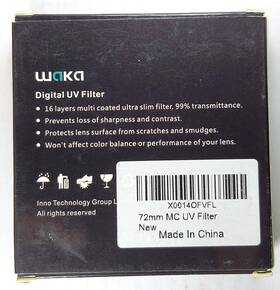 Uv72wmc Waka Genuine 72mm Mc Uv Guard Protector Safety Glass Lens Filter Multi Coated 72 Mm