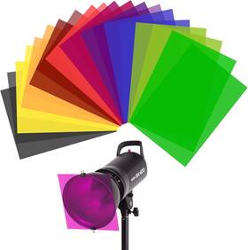 Weinidasi 445039413446 20 Pack Color Correction Gel Light Filter Transparent Colour Film