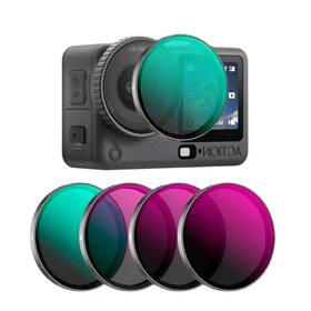Wjp-yl-ac6-cpl Wewoga Nd8-16-32 Action Camera Filter Set - 4 Pack Cpl Nd8-nd32 With Lens Silicone Cover Osmo