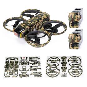 Dw-av2mu Wrapgrade Skin Stickers Compatible With Dji Avata 2 Woodland Camo
