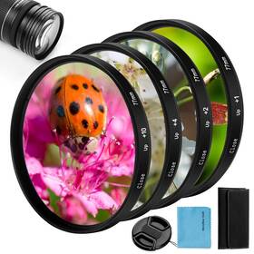 Acuf-09 X-sweetdream 77mm Close-up Filter Kit 4 Pieces 1 2 10 Macro Accessory Close-