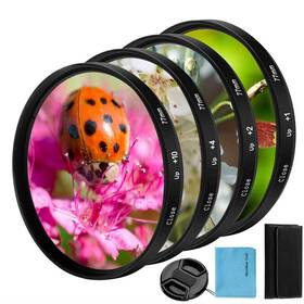 Acuf-10 X-sweetdream 82mm Close-up Filter Kit 4 Pieces 1 2 10 Macro Accessory Close-