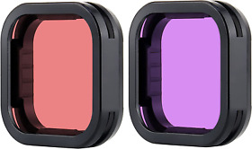 Yallsame Dive Filter For Gopro Hero 10 9 Black With Color Red And Magenta