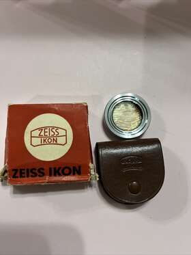 S27-342 Zeiss Ikon Contapol Stuttgart 3x Filter In Orig Leather And Box