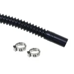 Qfs 9MM/10MM/300MM Black Corrugated Ptfe Flexible Fuel Pump Hose E85/GAS +clamps. Fixed Price $10.98.