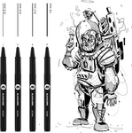 Molotow Blackliner Pen Set 4 Count Fine Markers Water Resistant Ink. Fixed Price $20.19.