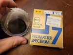 Promaster Spectrum Optical Filter 72MM V-37 C.p.l. Lens Made In Japan. Fixed Price $11.25.