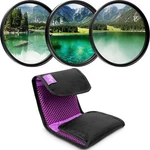 95MM Filter Kit Uv Polarizer Neutral Density ND4 +lens Case. Fixed Price $40.81.