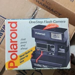Polaroid Onestep Flash Instant Camera Black With Built-in Close-up Lens. Fixed Price $20.00.