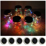 Solar Mason Jar Lid Lights, 6 Pack 10 Led Waterproof String Fairy Star Firefl.... Fixed Price $21.91.