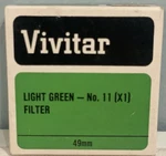 Vivitar 49MM Light Green No. 11 Camera Lens Filter New. Fixed Price $9.99.