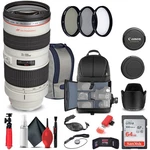 Canon Ef 70-200MM F/2.8L Usm Lens (2569A004) + Filter Kit Backpack More. Fixed Price $1689.95.
