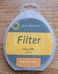 Promaster, Filter 77MM Cpl, Code 6455, & Digital Hd. Fixed Price $30.00.