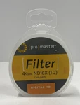 Promaster Digital Hd Filter 49MM ND16X (1.2) Code 8499. Fixed Price $14.50.