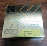 K&f Concept 58 Mm Variable ND3-1000 Mc Lens Nano. Fixed Price $40.00.