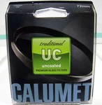 New Calumet 72MM Traditional Uncoated Uv Glass Filter # SF72001. Fixed Price $29.99.
