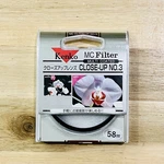 Kenko Close-up Lens 58MM Mc Filter NO.3 Multi-coated Shoot Dist: 20 33CM. Fixed Price $45.00.