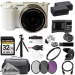 Sony ZV-E10 (white) +16-50MM Lens +32GB +extra Bat+ Pc Filter-accessory Kit. Fixed Price $835.99.