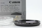 Boxed Unused Canon PL-C52 52MM Drop-in Circular Polarizing Filter From Japan. Fixed Price $98.80.