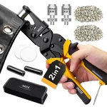 Xool 2-IN-1 Grommet Tool Kit, 1/2" 3/8" 12MM&10MM Twist-change Heads, Black. Fixed Price $71.08.
