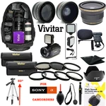 Complete Accessory Kit Lenses Backpack Filters Tripod For Sony FDR-AX53 4K. Fixed Price $220.03.